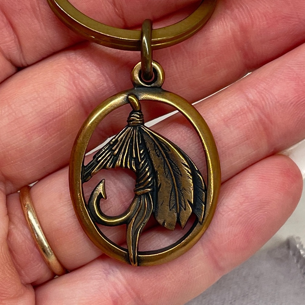 James Avery Bronze Fly Fishing Lure Key Chain Set